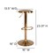 Merrick Lane Audrey Retro Style Height Adjustable Barstool with Footrest